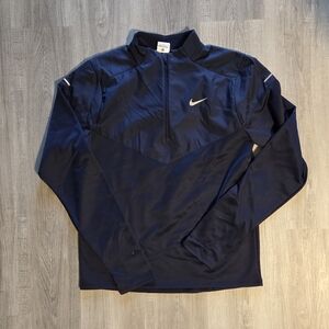 Nike Sphere Therma-FIT Running 1/2 Zip Shirt Navy Blue FZ1115-451 Men's Med. NWT